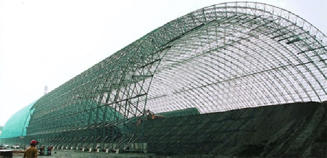 集安热电厂螺栓球网架干煤棚